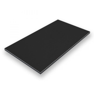 Alu Verbundplatte Zuschnitt Schwarz-Gebürstet/009-3mm/0,21mm