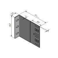 Aluminium-L-Wandhalter-160 WB6 40/160/3-160 mm