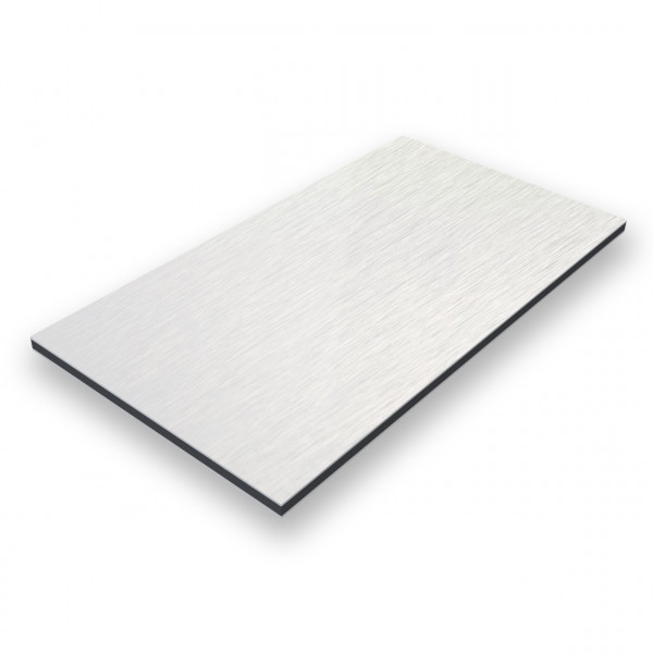Muster Aluverbundplatte Sign-Serie Silber-Gebürstet 001