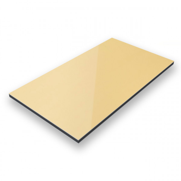 Muster Aluverbundplatte Sign-Serie Spiegel-Gold