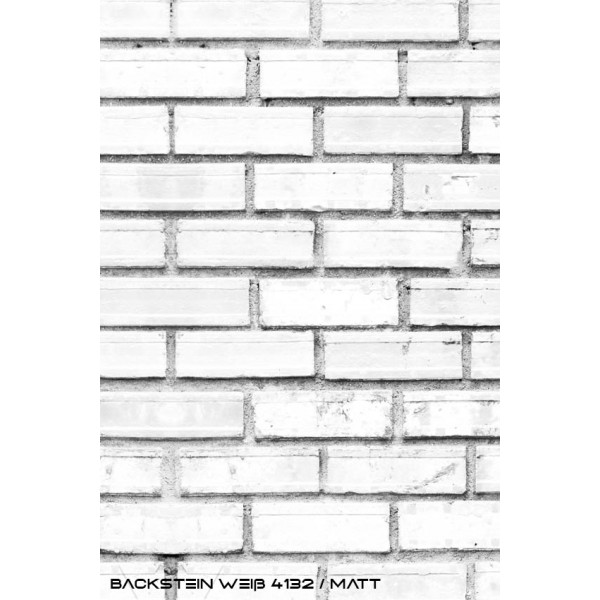 Aluwall Küchenrückwand Pflasterstein weiß - 4132 DINA4 Muster matt