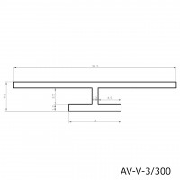 Verbindungsprofil für Alu Verbundplatte Schwarz RAL9005 300cm